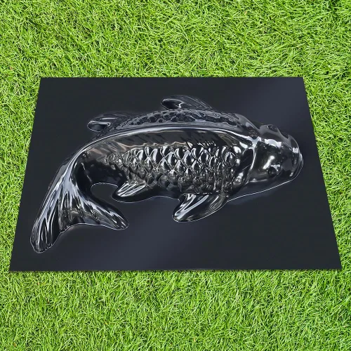 Vista 8 de Moldes de cemento para peces 3D, plástico ABS de 0.079 in, molde de hormigón a escala de pescado, decoración de piedra de pez, molde de plástico