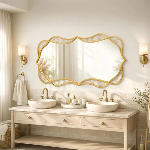 Vista 9 de Besdomus Espejo de baño negro moderno: espejos de baño grandes de 24 x 36 pulgadas para colgar sobre el fregadero, colgante vertical u horizontal