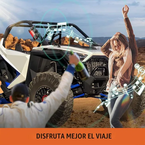 Vista 5 de KEMIMOTO Soporte para altavoz UTV, soporte portátil ajustable con 2 correas para altavoces para barra enrollable de 1.5" a 2.5", compatible
