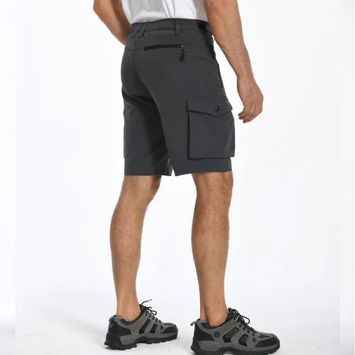Vista 2 de Hiauspor Pantalones cortos de ciclismo de montaña para hombre, elásticos, de secado rápido, para senderismo, trabajo, golf, pesca, táctico