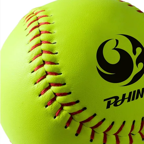 Vista 4 de PHINIX Softballs de cuero dividido lento competencias de práctica de calidad profesional de 11 pulgadas (COR .44 / Comp.375)