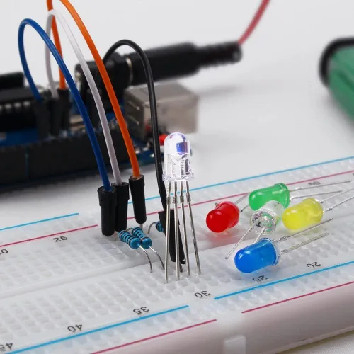 Vista 9 de Kit de diversión con módulo Electronics Component de fuente de alimentación con cable de puente de 830 puntos de unión, tablero de alambre