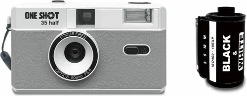 Vista 10 de 1 Shot Point and Shoot - Cámara de película de 35mm, cámara retro reutilizable de medio marco, flash integrado, incluye un rollo de película ASA/ISO