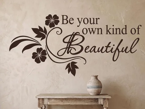 Vista 2 de Be Your Own kind of Beautiful", calcomanía de pared, COMINHKPR91952