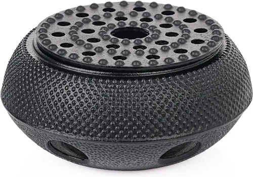 Vista 9 de Tetera japonesa de hierro fundido Sungmor - Tetera tradicional Tetsubin con infusor de acero inoxidable, tetera de hojas sueltas que retiene
