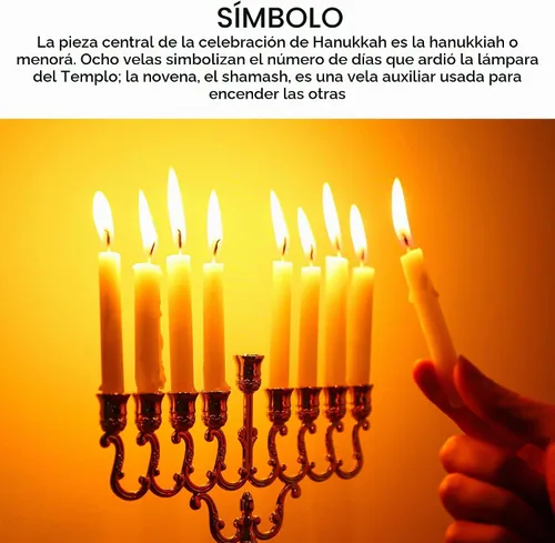 Vista 6 de YU FENG 7" 9 Branch Hanukkah Menorah, Gold Plated Candle Holder Menorá judía para Janucá, portavelas de Shabat, decoración tradicional navideña Oro