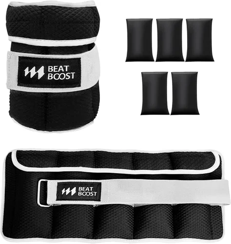 Vista 9 de Ankle Wrist Weights for Women Men A Pair of 2 4 6 8 10 Lbs BeatBoost Arm Leg Weight Set with Adjustable Straps for Walking Pilates Exercise Workout