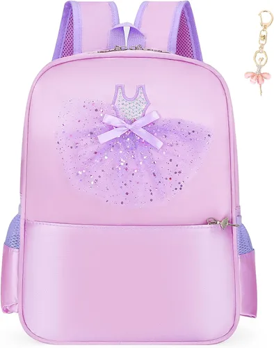 Vista 9 de Dorlubel - Linda mochila de ballet con tutú con llavero para niñas Tutú rosa niña 7