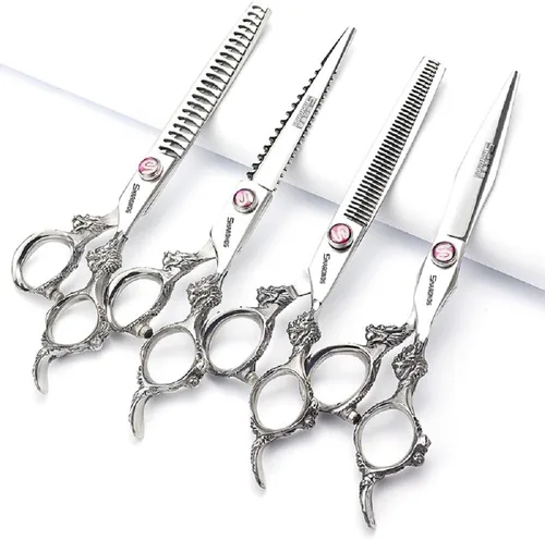 Vista 14 de Tijeras de corte de pelo, tijeras profesionales de peluquería de 6 pulgadas, uso doméstico para hombre, mujer, adultos, niños, bebés