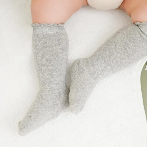 Vista 6 de DRESHOW BQUBO - Calcetines de punto para bebé, calcetines de algodón para niñas pequeñas