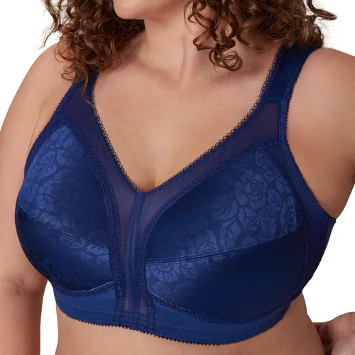 Vista 3 de Playtex Brasier inalámbrico para mujer, sujetadores de talla grande de 18 horas disponibles, cobertura completa, alisado, 4693, paquete individual