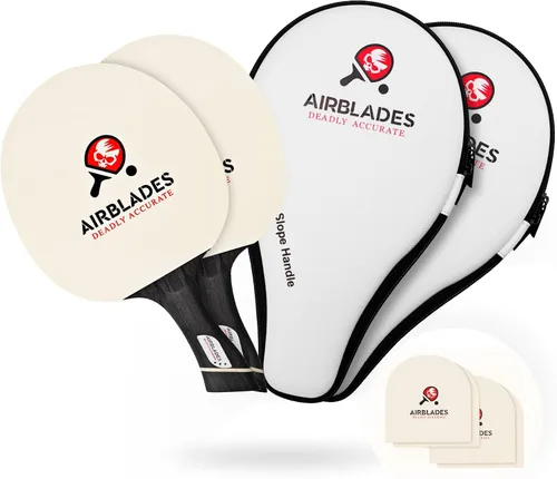 Vista 14 de Pala profesional de ping pong con estuche rígido de transporte Raqueta de tenis de mesa profesional Pala de tenis de mesa con mango ergonómico
