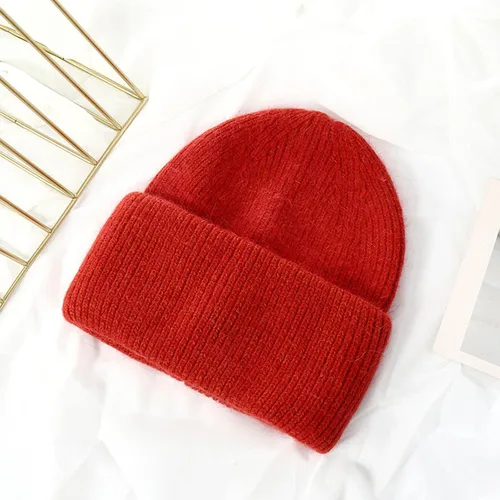Vista 2 de wjiNFDFG Gorro de punto para mujer, color caramelo, versátil, moda para otoño e invierno