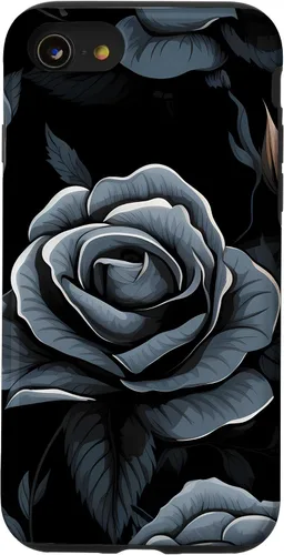 Vista 18 de Black Rose Floral Flower Case for iPhone 16