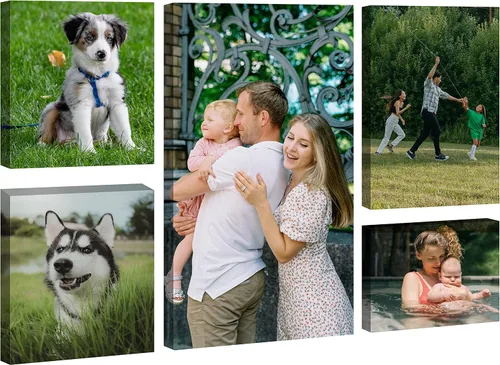 Vista 5 de Qxatwvic Impresiones de lienzo personalizadas con tus fotos, impresiones de lienzo personalizadas para dormitorio, sala de estar, regalo