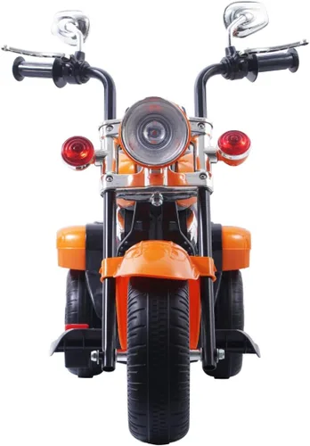Vista 3 de Freddo Juguetes para niños pequeños de 6 V, funciona con pilas, estilo picador eléctrico, triciclo, para niños de 3 a 6 años, color naranja