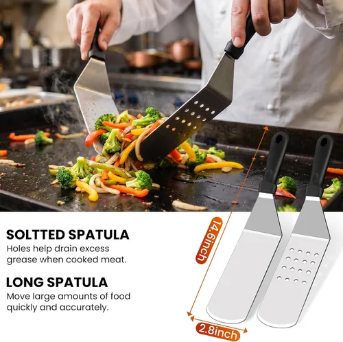Vista 3 de Kit de accesorios para plancha, juego de 144 piezas de herramientas para plancha y parrilla para Blackstone y Camp Chef, juego profesional