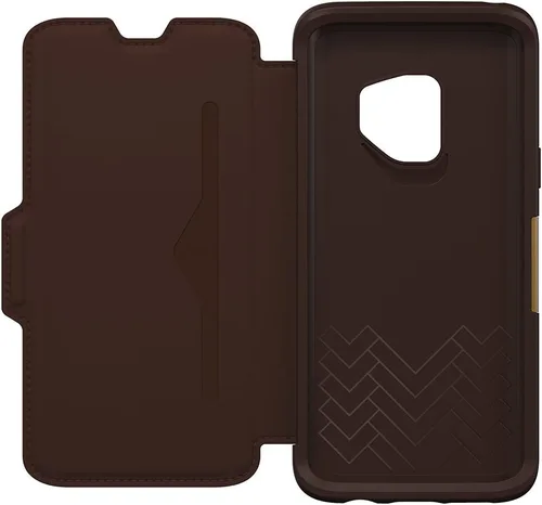 Vista 3 de OTTERBOX STRADA SERIES - Funda para Samsung Galaxy S9 - Embalaje al por menor - ESPRESSO (marrón oscuro/cuero marrón desgastado)