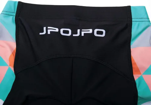 Vista 70 de Camiseta de ciclismo para mujer, manga corta y pantalones cortos de ciclismo acolchados para verano