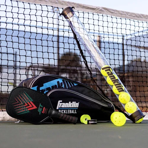 Vista 8 de Franklin Sports Juegos de pickleball para principiantes, juegos de 2 + 4 jugadores, paletas de aluminio + bolas de pickleball X-40, aprobadas por