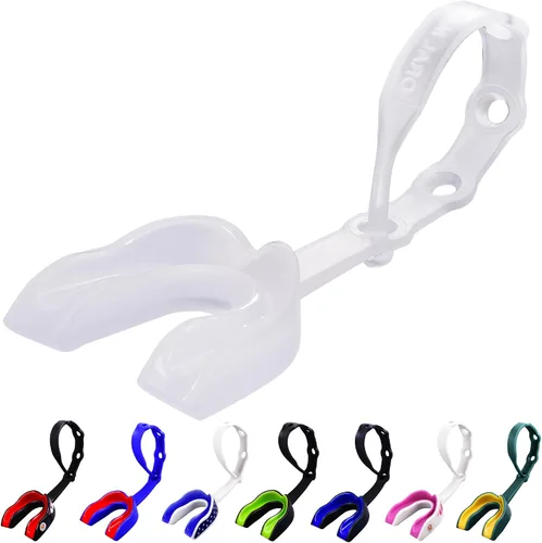 Vista 8 de Oral Mart - Protector bucal deportivo con correa para fútbol, lacrosse, hockey sobre hielo, taekwondo