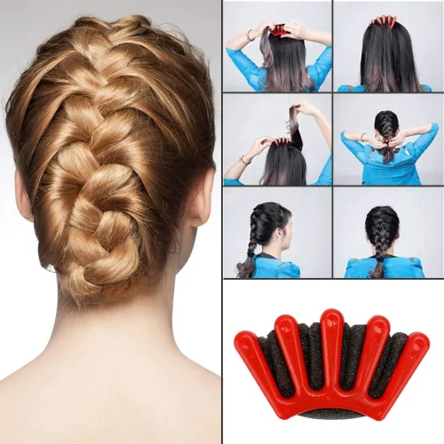 Vista 5 de Winkeyes - Juego de herramientas para trenzar el cabello con accesorios de modelado de cabello para trenzas en espiral simples y rápidas
