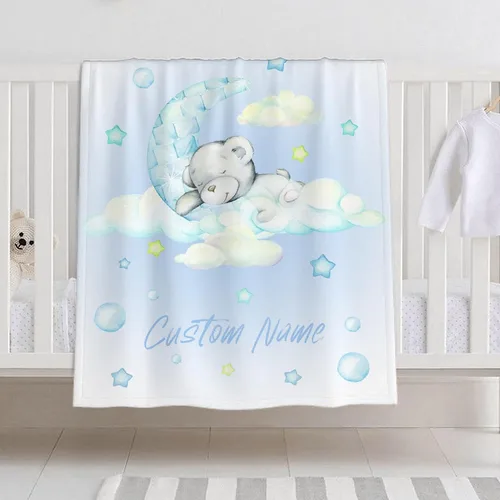 Vista 32 de Manta de bebé personalizada para niñas y niños, manta de bebé personalizada con nombre para niños pequeños, niños, ducha, recién nacidos, guardería
