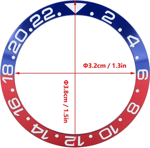 Vista 5 de zjchao Inserto de bisel de reloj, anillo exterior de 1.5 pulgadas de diámetro de aluminio para reloj de pulsera, bisel de inserción de anillo
