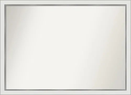 Vista 397 de Amanti Art Espejo personalizado, espejo de baño estrecho Alexandria White Wash, espejo de pared o espejo de tocador de baño sobre el fregadero