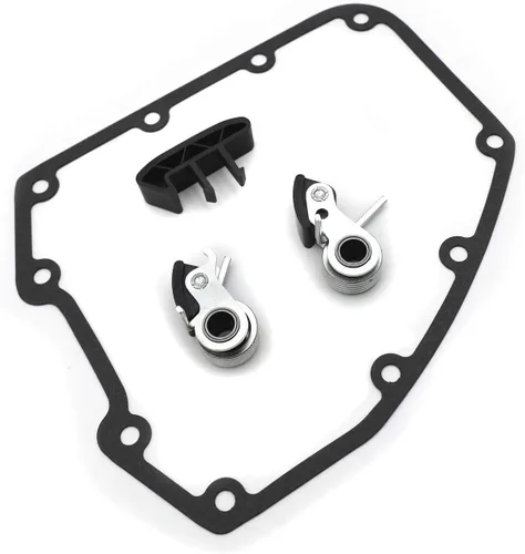 Vista 3 de Reemplazo de la guía de cadena de doble leva Junta de cubierta del tensor interior exterior compatible con 1999-2006 H-D Dyna Softail
