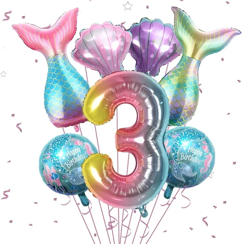 Vista 15 de Sowide Globo de mariposa para decoraciones de tercer cumpleaños, globos de mariposa, globos de mariposa rosa degradada, globo de Mylar