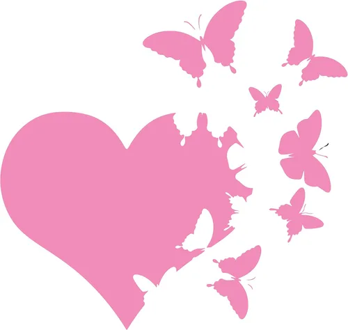 Vista 4 de JMM Industries - Pegatina de vinilo troquelada para parachoques de coche, diseño de corazón con mariposas voladoras, 6 pulgadas, calidad premium