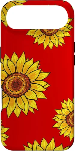 Vista 27 de Patrón de girasol en rojo vintage floral flor mujeres regalo caso para iPhone 17