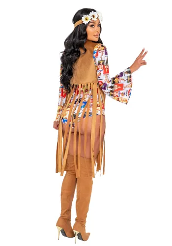 Vista 2 de Disfraz de Mujer Playboy Groovy Babe Multicolor