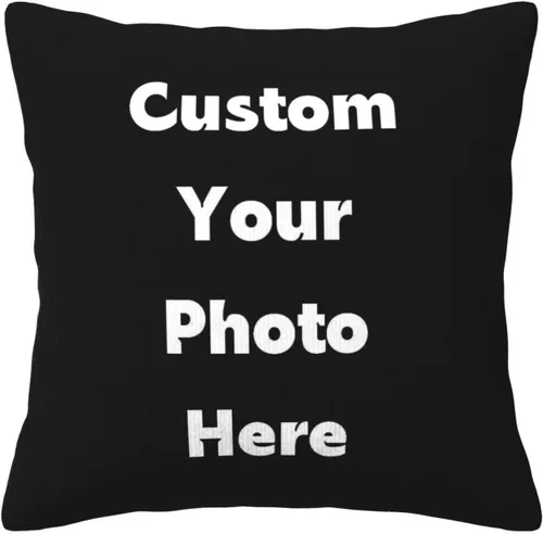 Vista 10 de Funda de almohada personalizada con nombre y imagen, texto, funda de almohada personalizada para dormitorio, sala de estar, oficina, sofá, 14 x 20