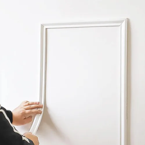 Vista 2 de Gaahing Moldura flexible de pared y riel de la silla, moldeo de panel autoadhesivo para despegar y pegar, decoración del hogar de bricolaje