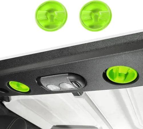 Vista 13 de Cubierta decorativa de tornillo para perilla de montaje en techo para Jeep Wrangler JK JKU 2/4 puertas 2007-2018, accesorios interiores (azul)