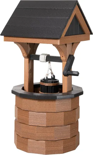 Vista 16 de Pequeño madera de poli madera de abedul y marrón deseando bien