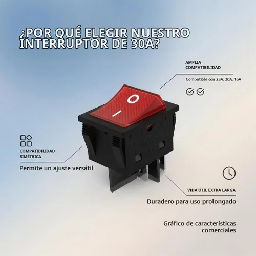 Vista 2 de lcocove JD 2 unids 30A Interruptor de alimentación 12V/24V/36V KCD4 DC Interruptor basculante de barco Interruptor de encendido/apagado 4Pins Luz