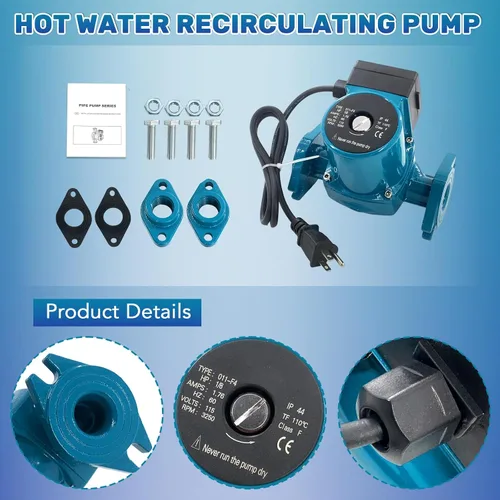 Vista 7 de 0011-F4 Hot Water Circulator Pump 1/8 HP 115V Compatible with Taco