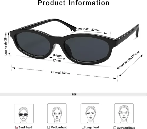 Vista 4 de Gafas de sol rectangulares pequeñas retro para mujeres y hombres, estilo vintage de los años 90, gafas estrechas y delgadas AP3732