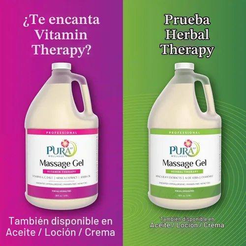 Vista 6 de Vitamin Therapy - Gel de masaje de 1 galón, vitamina E, profesional, terapia de masaje, tejido profundo, sin perfume, hipoalergénico, ingredientes