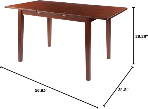Vista 17 de Winsome Darren Mesa de comedor extensible, para comedor, 29 pulgadas, nogal