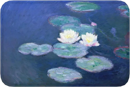 Vista 19 de INVIN ART Claude Monet Water Lilies Non-Slip Door Mat Art Decor
