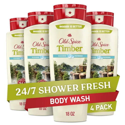Vista 14 de Old Spice Gel de baño limpiador para hombres, ducha 24/7 fresco con aroma duradero, exfolia y limpieza, suave con la piel, vitamina B3, mar profundo