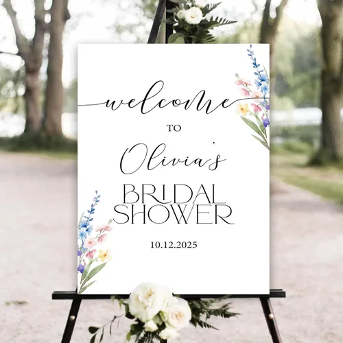 Vista 22 de Letrero de despedida de soltera de flores silvestres, letrero de bienvenida de despedida de soltera personalizado, decoración de despedida