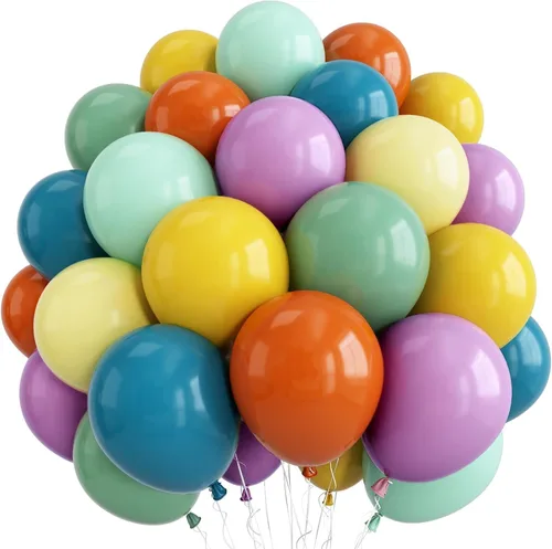 Vista 24 de Globos negros, blancos y dorados, 50 globos de látex de helio de 12 pulgadas, color negro, blanco, crema, beige, dorado metálico, para mujeres