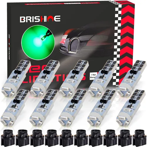 Vista 14 de 10X Bombillas LED T5 Ámbar Amarilla Canbus Sin Errores 3014 Chipsets 74 2721 37 PC74 70 73 17 Bombillas LED para Interior, Panel de Instrumentos