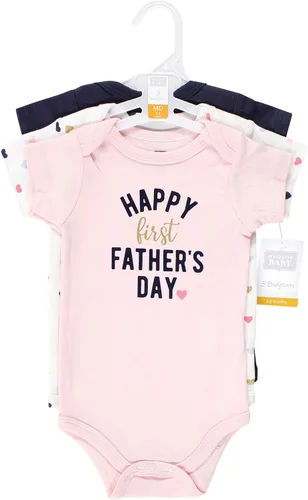 Vista 44 de Hudson Baby baby-girls Cotton Bodysuits 3-pack