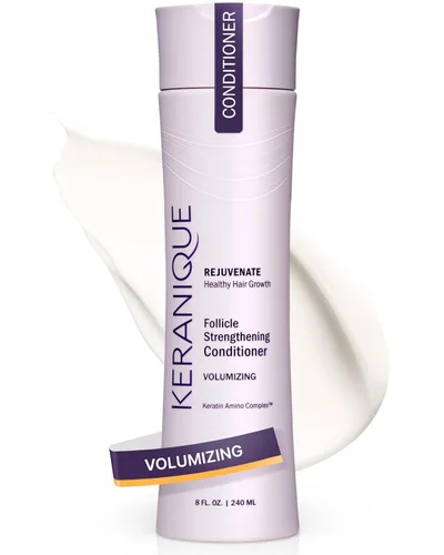 Vista 10 de Keranique Acondicionador de queratina voluminizante para cabello fino y adelgazante - Fórmula fortalecedora ligera con queratina y niacinamida
